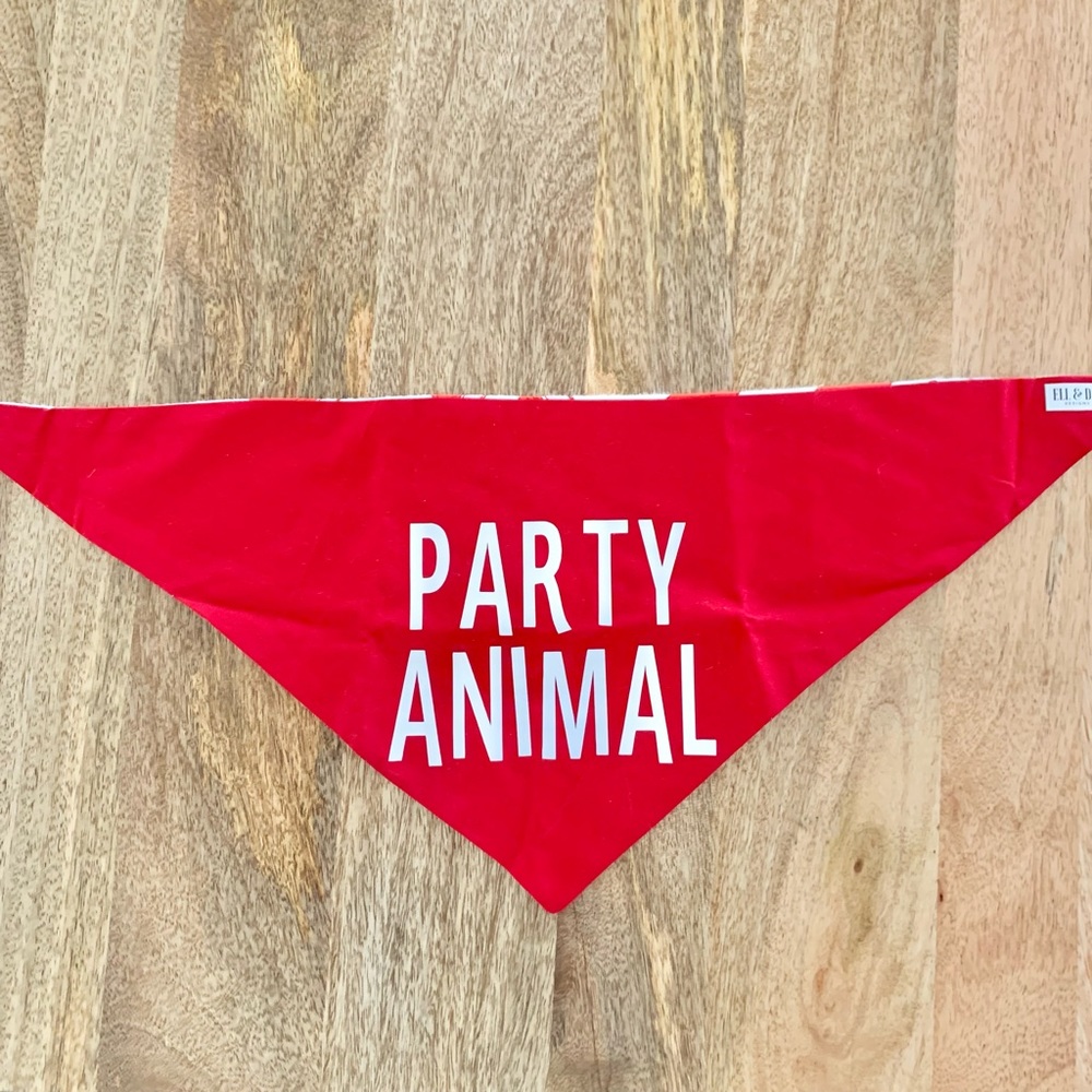 | “party animal” reversible red solo cup dog bandana | - Picture 8 of 10